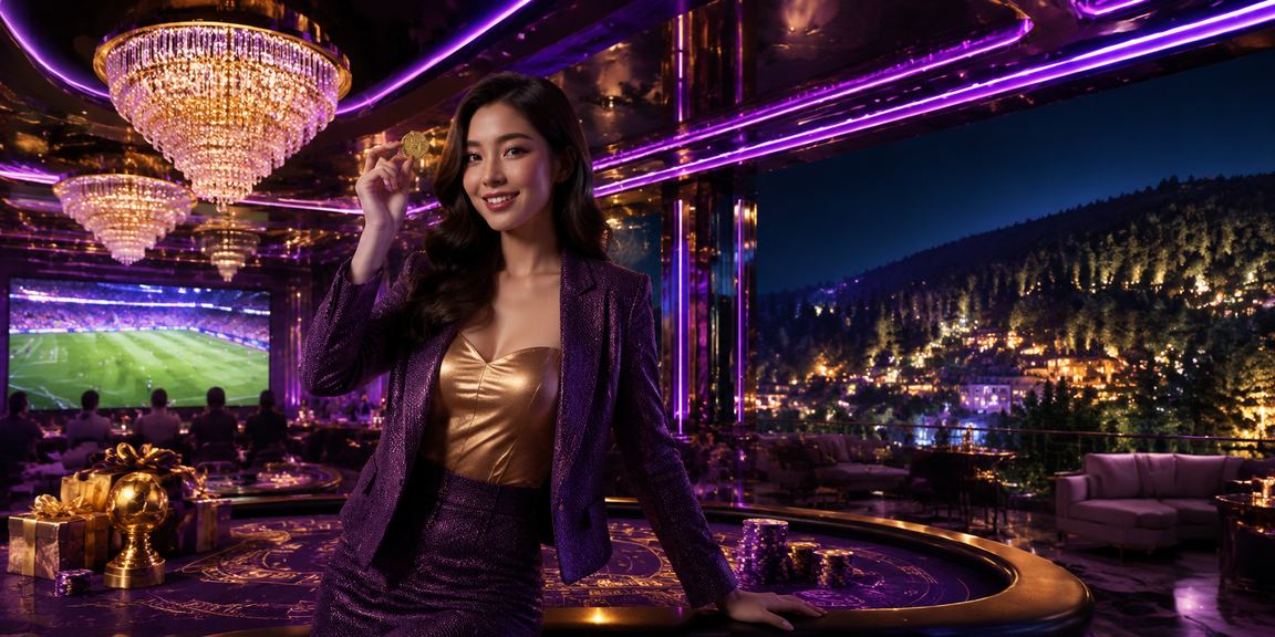 Không gian casino neon Đà Lạt về đêm với ánh đèn lung linh