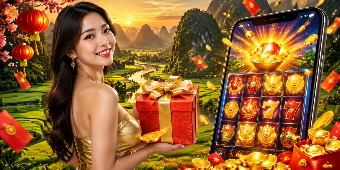 Người chơi tại Ninh Bình thưởng thức slot game bên ánh đèn lồng rực rỡ